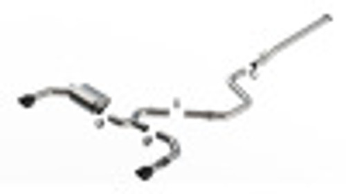 22C ELANTRA N 2.0L ATAK EXHAUST SYSTEM W/5IN BLK CHROME TIP 140925BC - BAFU-140925BC