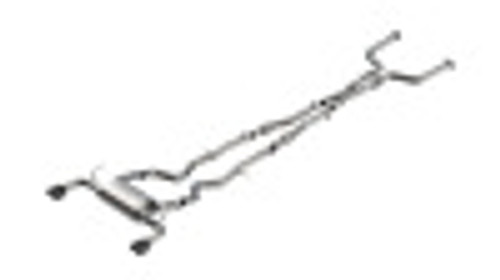 16C INFINITI Q50 3.0L STYPE CATBACK EXHAUST SYSTEM W/BLK CHROME TIPS 140977BC - BAFU-140977BC