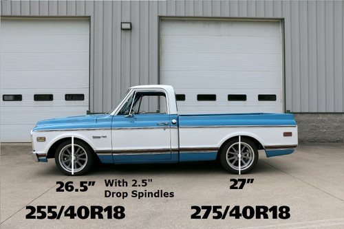 Front Coil Springs 2 Inch Lowering For 1963-1972 C10 W/ Small Block Pair Of Springs Powder Coated Blue And Spring Retainers Ridetech 11332350 - RLTP-11332350