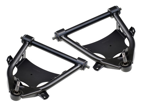 Front Lower Strongarms For 1971-1987 C10 For Use W/ Coolride Air Springs Pair Of Tubular Control Arms W/ Ball Joints Cross Shafts And Delrin Bushings Powder Coated Satin Black Ridetech 11351499 - RLTP-11351499