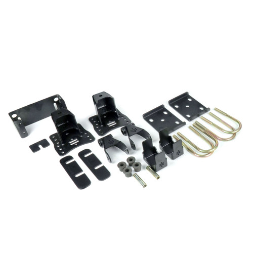 Rear 5 Inch Lowering Kit For 1999-2006 Silverado / Sierra 1500 2WD Flip Brackets Adjustable Shackle Bracket Shackles And Hardware Requires C-Notches And Shorter Shocks Ridetech 11389511 - RLTP-11389511