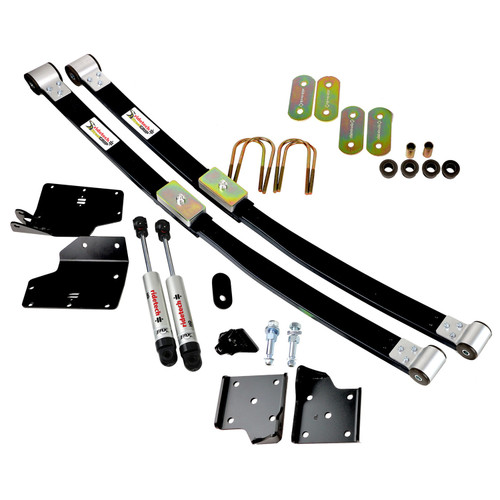 Composite Leaf Springs And HQ Shocks For 1964-1966 Mustang Leaf Springs Delrin Bushings Shackles U-Bolts HQ Shocks Staggered Shock Mounts And Hardware Ridetech 12094810 - RLTP-12094810