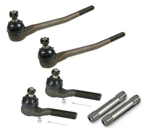 Steering Linkage Kit For 1967-1969 Mustang W/ OE Manual Steering Or Most Power Box Conversions Inner Tie Rods Outer Tie Rods And Billet Tie Rod Adjusters Ridetech 12109537 - RLTP-12109537