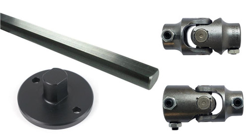 Steering Column U-Joint Kit For 1965-1978 F-100 Adapts Stock Column To 79-93 Mustang Rack Column Adapter 2 U-Joints And 3/4 Inch Dd Shaft Ridetech 12319505 - RLTP-12319505
