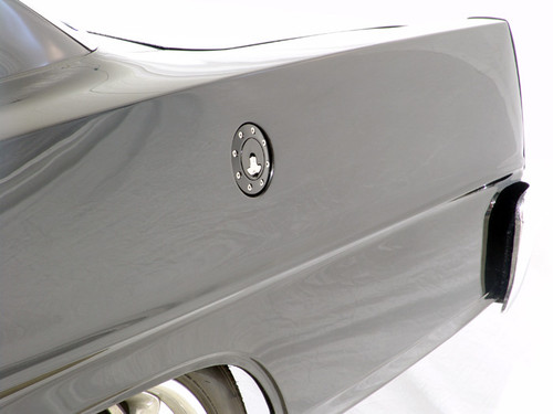 Billet Aluminum Gas Cap Universal Fit Locking Anodized Silver Cap 2 Keys Housing Neck And Gaskets Ridetech 81000034 - RLTP-81000034