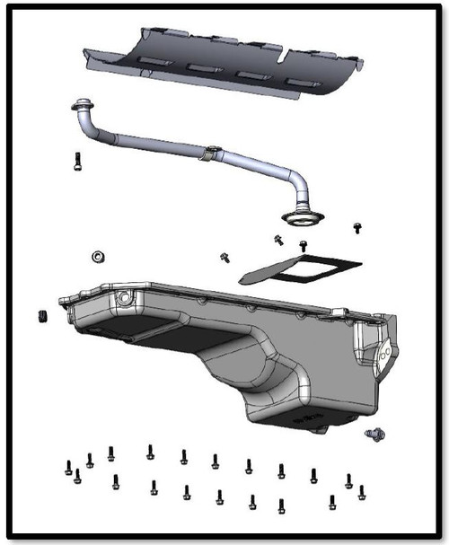 Chevrolet, Dodge, GMC, Plymouth... (345, 370, 376, 392) Engine Oil Pan - HTPD-302-76BK