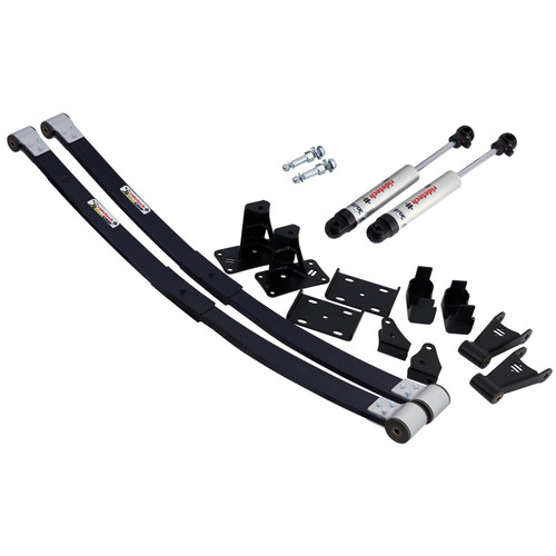 Composite Leaf Springs And HQ Shocks For 1973-1987 C10 Leaf Springs Delrin Bushings Shackles Hangers Flip Brackets U-Bolts HQ Shocks Shock Mounts And Hardware Ridetech 11364810 - RLTP-11364810