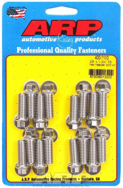 S/S Header Bolt Kit - 3/8 x 1.00 UHL (16) 400-1110 - ACDW-400-1110