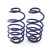 Rear Dual Rate Springs 2 Inch Lowering For 1968-1972 Chevelle Cutlass Pair Of Springs Powder Coated Blue Pigtail Top And Bottom Ridetech 11244799 - RLTP-11244799