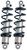 Rear HQ Coil-Overs For 1967-1970 Cougar For Use W/ Ridetech 4-Link Pair Of Rebound Adjustable Shocks Springs Spring Mounts And Delrin Spring Washers Ridetech 12116510 - RLTP-12116510