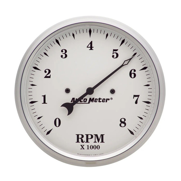 5IN TACH 8000 RPM IN DASH OLD TYME WHITE 1699 - ATYG-1699