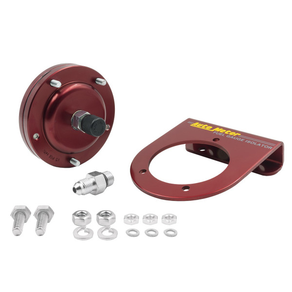 FUEL PRESS ISOLATOR KIT FOR 15 PSI GAUGES RED ANODIZED ALUMINUM 4AN FITTINGS 5376 - ATYG-5376
