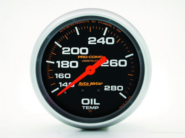 140-280 Oil Temp Gauge with 12ft Capillary Tube 5443 - ATYG-5443