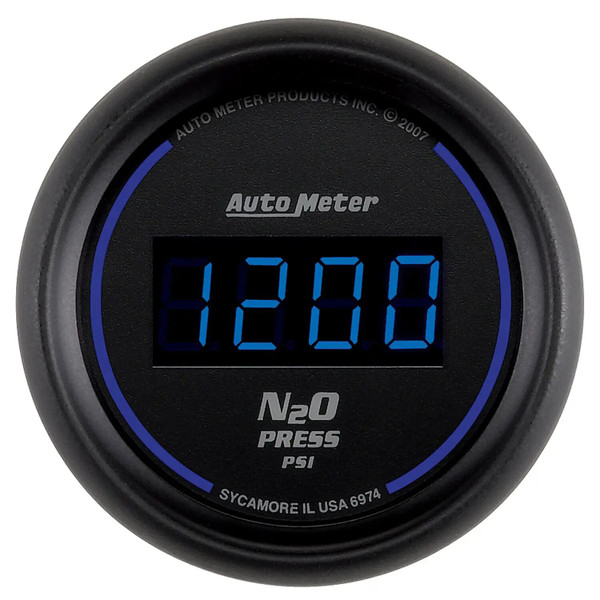 21/16 IN. COLBALT DIGITAL  FULL SWEEP ELECTRIC NITROUS PRESSURE GAUGE IN BLACK W/ 01600 PSI RANGE 6974 - ATYG-6974