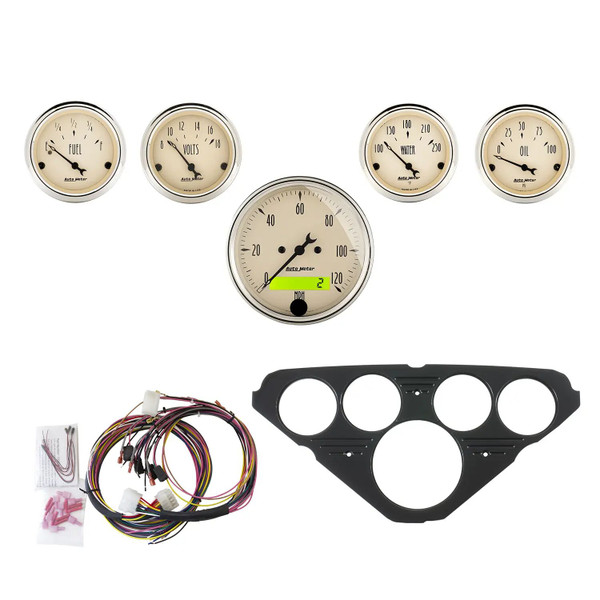 DIRECT FIT DASH KIT, CHEVY TRUCK 55-59, MPH/FUEL/OILP/WTMP/BAT, AB 7049-AB - ATYG-7049-AB