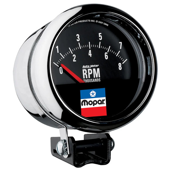 GAUGE, TACHOMETER, 3-3/4", 8,000 RPM, PEDESTAL, SHORT SWEEP, MOPAR CLASSIC 880789 - ATYG-880789