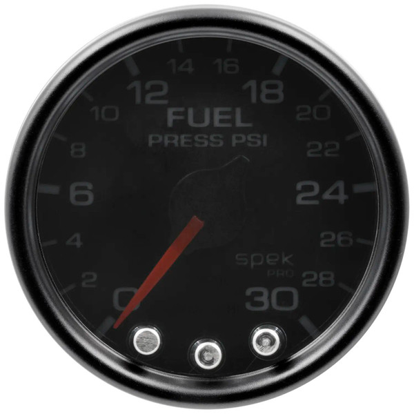 GAUGE FUEL PRESS 2 1/16IN 30PSI STEPPER MOTOR W/PEAK & WARN BLK/SMOKE/BLK P31652 - ATYG-P31652