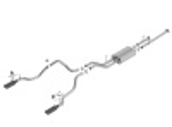 1421 TUNDRA 4.6L/5.7L V8 2&4WD CREW MAX SB DBL CAB STD B RC LB BLK CHROME TIP 140638BC - BAFU-140638BC