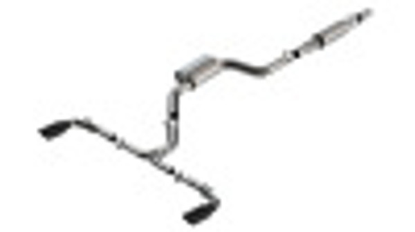 22C GTI 2.0L CATBACK STYPE EXHAUST SYSTEM W/4IN BLK CHROME TIPS 140883BC - BAFU-140883BC