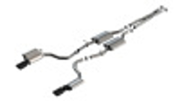 1922 CHARGER GT 3.6L STYPE EXHAUST SYSTEM W/4.5IN BLACK CHROME TIP 140917BC - BAFU-140917BC