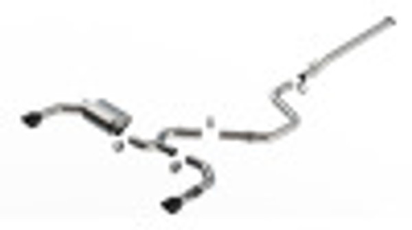 22C ELANTRA N 2.0L ATAK EXHAUST SYSTEM W/5IN BLK CHROME TIP 140925BC - BAFU-140925BC