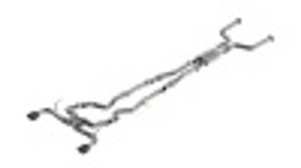 16C INFINITI Q50 3.0L ATAK CATBACK EXHAUST SYSTEM W/BLK CHROME TIPS 140978BC - BAFU-140978BC