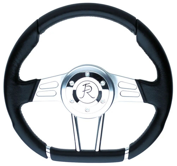 FLAMING RIVER D WHEEL BLK LEATHER FR20130BK - FYBG-FR20130BK