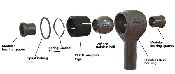 R-Joint 8 Pack Weld-On 4 Right Hand Threaded R-Joints And 4 Weld On R-Joints Ridetech 11009518 - RLTP-11009518