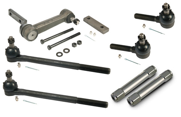 Steering Linkage Kit For 1961-1962 Impala Idler Arm Inner Tie Rods Outer Tie Rods And Billet Tie Rod Adjusters Ridetech 11059571 - RLTP-11059571