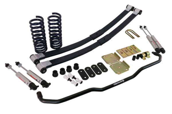 Streetgrip Suspension System For 1967-1969 Camaro and Firebird W/ Small Block No Bushings Or Ball Joints Front Dual Rate Coil Springs Composite Leaf Springs Front Sway Bar And HQ Shocks No Ball Joints Or Bushings Ridetech 11165012