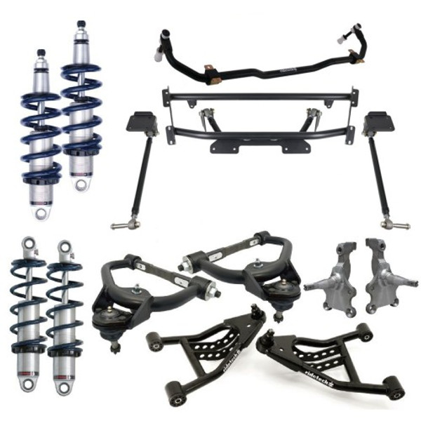 TQ Coil-Over System For 1973-1974 Nova Front And Rear TQ Coil-Overs Front Upper And Lower Strongarms Tall Spindles Bolt-On 4-Link And Front Sway Bar Ridetech 11260302 - RLTP-11260302