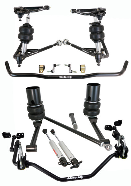 HQ Air Suspension System For 1965-1966 Impala HQ Front Shockwaves Upper And Lower Strongarms Rear Coolride W/ HQ Shocks Rear Upper And Lower Strongarms And Front And Rear Sway Bars Ridetech 11290298 - RLTP-11290298