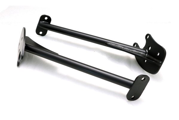 Front Frame Braces For 1973-1987 C10 Pair Of Braces And Hardware Powder Coated Satin Black Ridetech 11369550 - RLTP-11369550