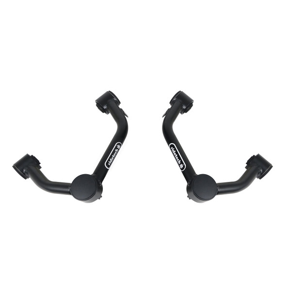 Front Upper Strongarms For 2015-2024 F-150 2WD And 4WD Lowered Pair Of Tubular Control Arms W/ Rubber Bushings And Ball JointsPowder Coated Satin Black Ridetech 12293699 - RLTP-12293699