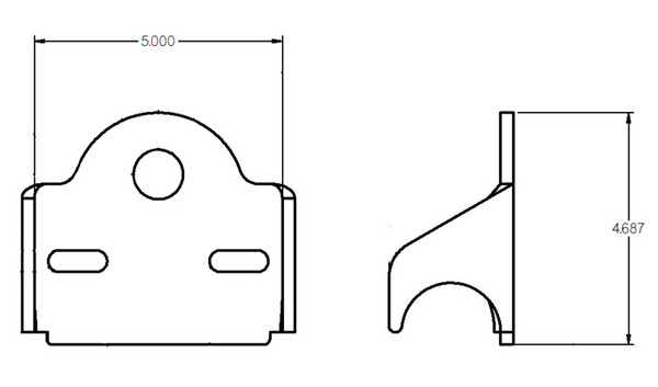 Upper Air Spring Mount For 2 Inch Tube Large 1/4 Inch Mild Steel Ridetech 90000273 - RLTP-90000273