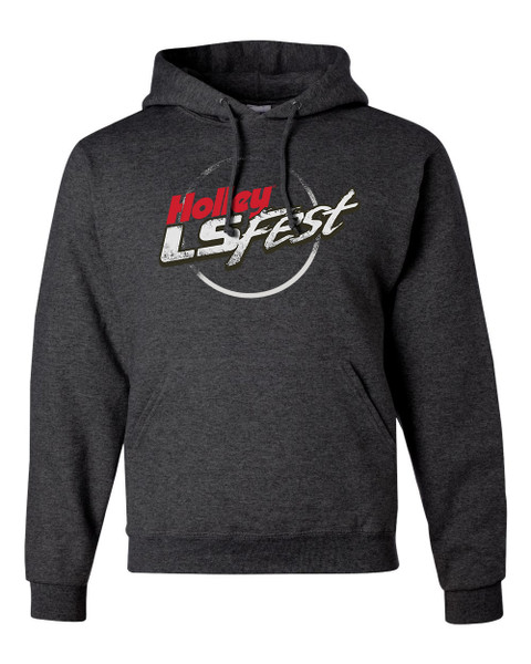 LS FEST LOGO HOODIE - BLK HEATHER - HTPD-10405-XLHOL