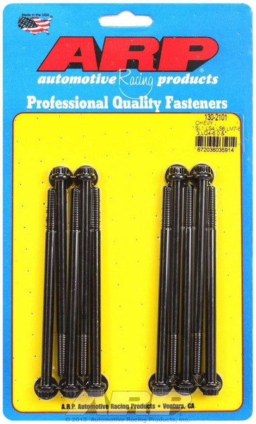 GM LS1/LS4/LS6/LS7/LQ4/RL4 12PT BOLT HEAD ENGINE INTAKE MANIFOLD BOLT SET BLACK OXIDE 130-2101 - ACDW-130-2101