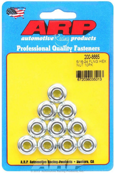Hex Serrated Flange Nuts 5/16-24 (10) 200-8665 - ACDW-200-8665