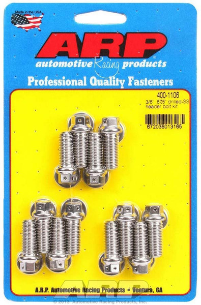 S/S Header Bolt Kit - 3/8 x .875 UHL (12) 400-1106 - ACDW-400-1106