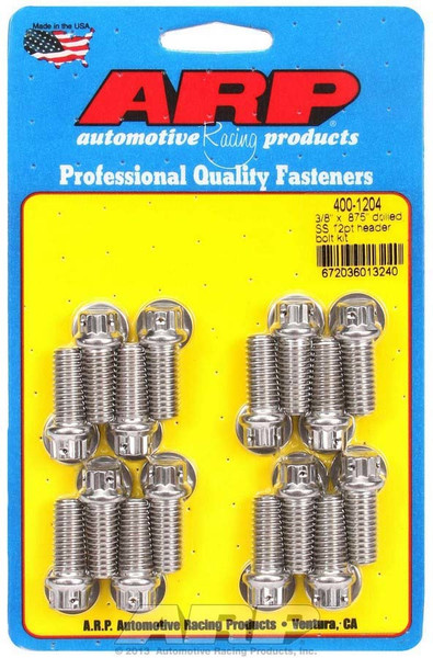 3/8 X .875 DRILLED SS 12PT HEADER BOLT KIT 400-1204 - ACDW-400-1204