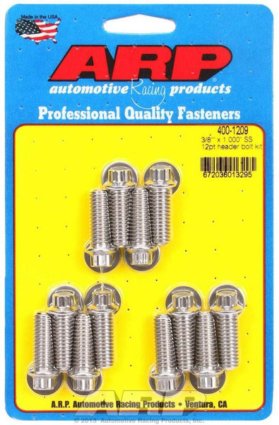S/S Header Bolt Kit - 3/8 x 1.00 UHL (12) 400-1209 - ACDW-400-1209