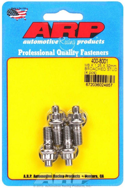 M8 X 1.25 X 32MM BROACHED STUD KIT  4PCS 400-8001 - ACDW-400-8001