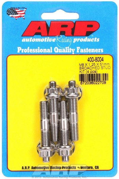 M8 X 1.25 X 51MM BROACHED STUD KIT  4PCS 400-8004 - ACDW-400-8004