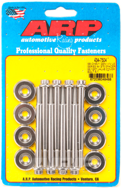 CHEVY GENIII/IV LS SB SS 12PT VALVE COVER BOLT KIT W/.375 SPACER 434-7504 - ACDW-434-7504