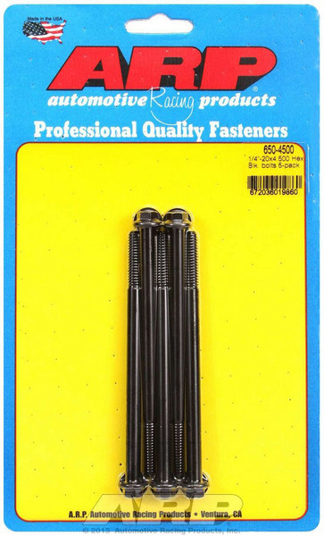 1/420 X 4.500 HEX BLACK OXIDE BOLTS 650-4500 - ACDW-650-4500