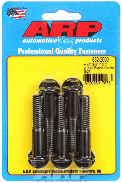 3/816 X 2.000 HEX BLACK OXIDE BOLTS 652-2000 - ACDW-652-2000