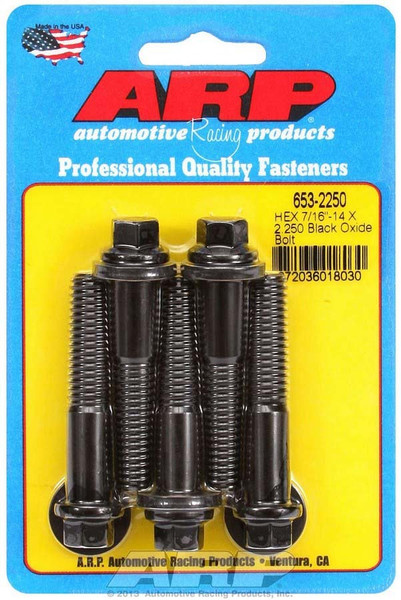 7/1614 X 2.250 HEX BLACK OXIDE BOLTS 653-2250 - ACDW-653-2250