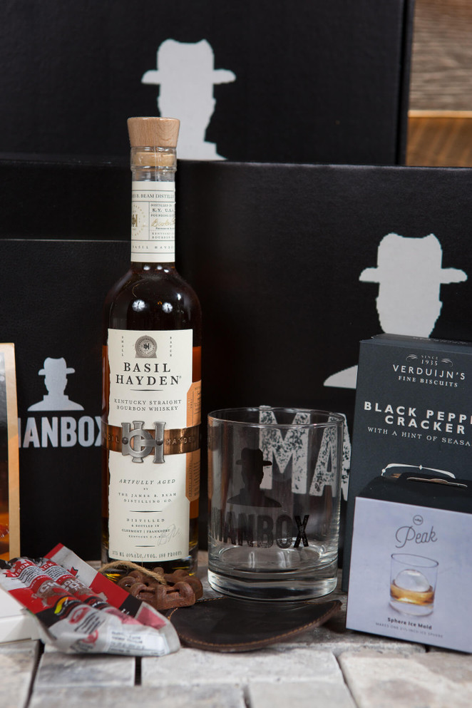 bourbon gift box man