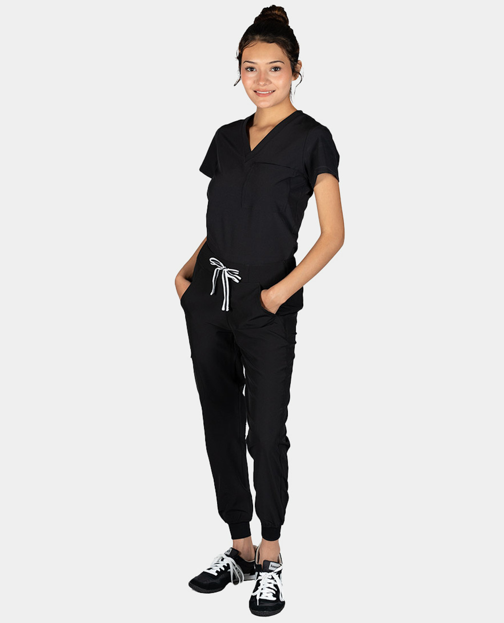 Buy ONLY Black Womens 6 Pocket Solid Joggers Pants