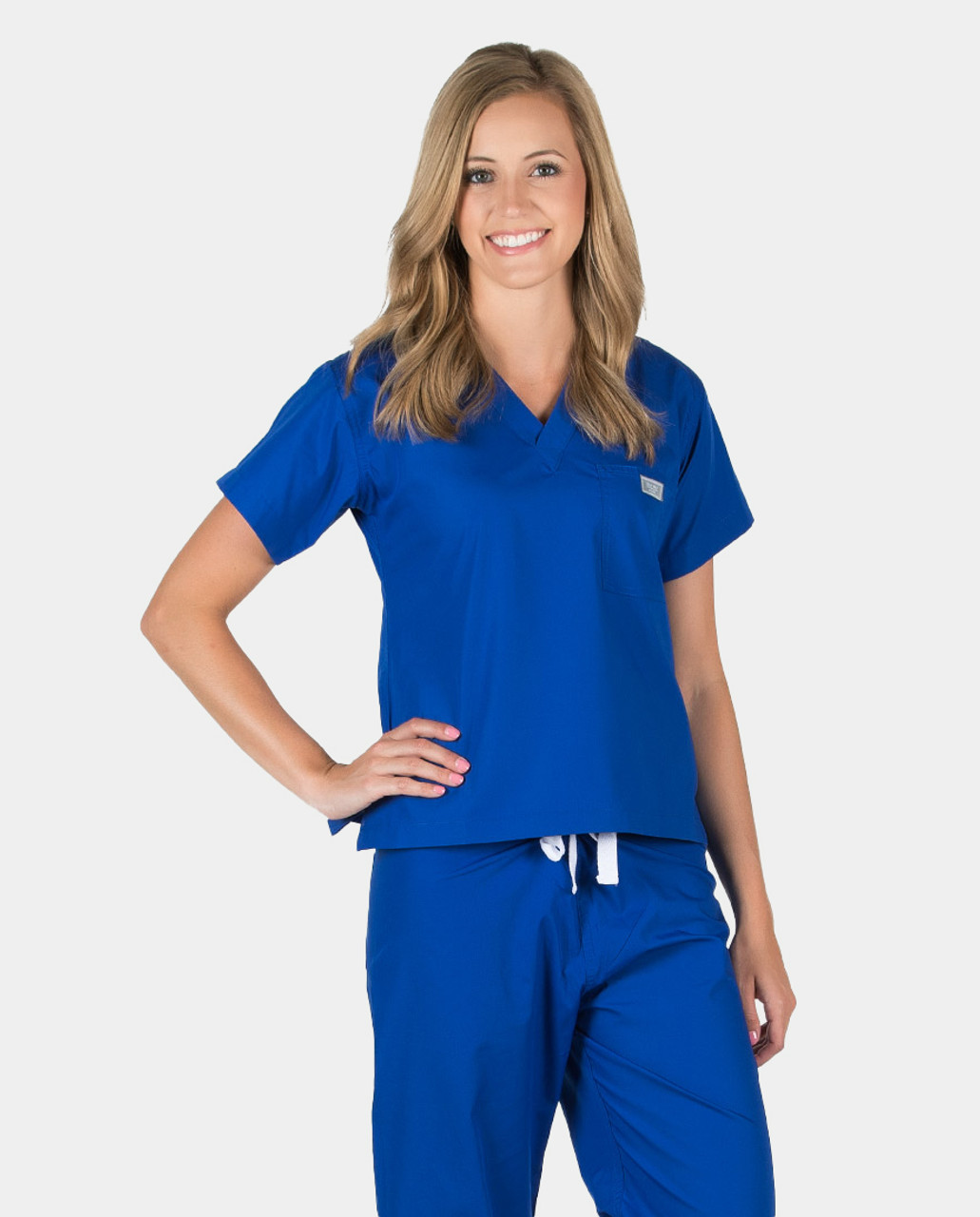 Blue Sky Scrubs Petite Grey Label Shelby Tops (X-Small, Caribbean) :  : Clothing & Accessories